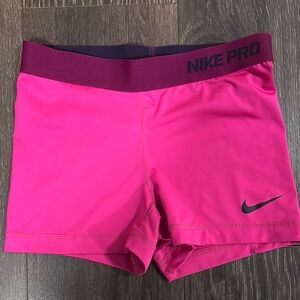 Nike Women's Pink Pro Shorts